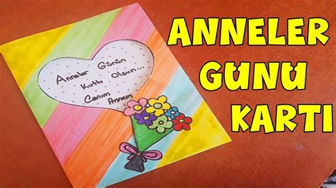 ANNELER GÜNÜ HEDİYE KARTI YAPIMI ÇOK KOLAY DIY MOTHERS DAY CARD YouTube