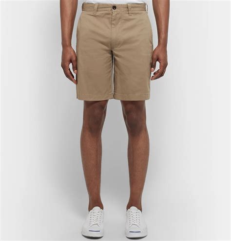 J Crew Stanton Slim Fit Stretch Cotton Twill Shorts In Beige Natural