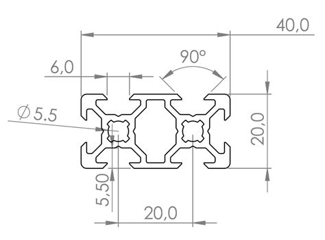 Aluminium Slot Profile V Slot Black Aluxprofile