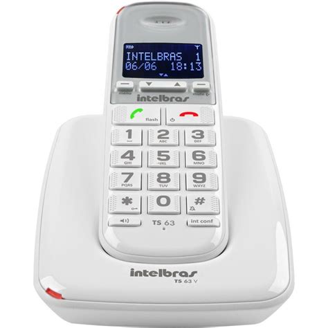 Telefone Sem Fio DECT 6 0 Identificador De Chamadas Viva Voz Branco