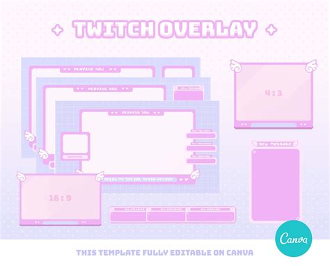 Canva Twitch Overlay Template Cute Pixel Overlay Aesthetic Retro Pink Theme Pyxell Artofit