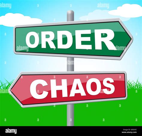 Order Chaos Meaning Reorganisation Template And Organized Stock Photo