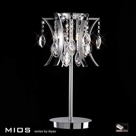 Diyas Il30535 Mios Table Lamp 3 Light Polished Chromecrystal