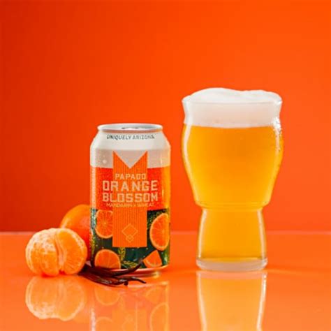 Huss Brewing Papago Orange Blossom Mandarin Wheat Beer, 6 cans / 12 fl ...