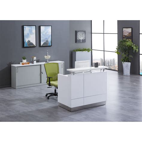 Bianca Series Credenza Cabinet Gray Weiss Office Furniture