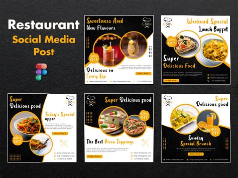 Restaurant Social Media Post Design Templates By Uptechies On Dribbble