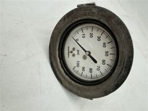 VINTAGE MARSH PRESSURE GAUGE 0 100 PSI STEAMPUNK EBay