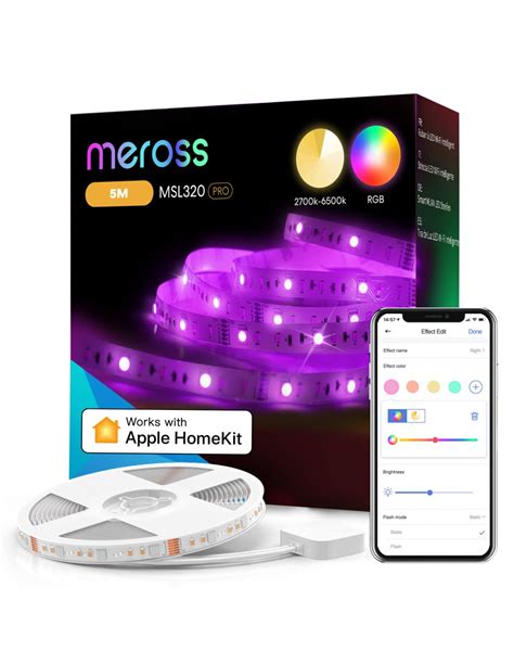 Meross Smart Wifi Led Strip Wtih Rgbww Meter