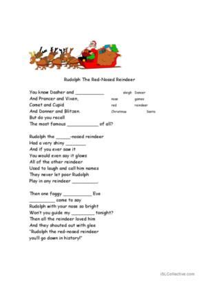 Rudolf English Esl Worksheets Pdf Doc