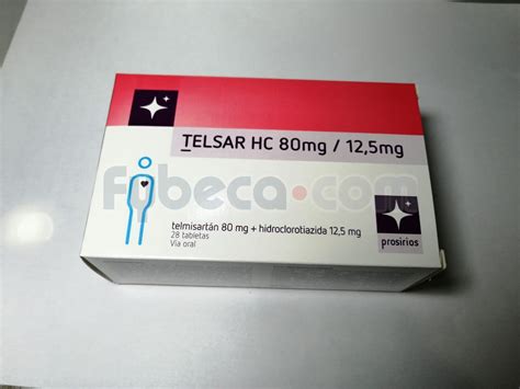 Telsar Hc Tabletas 80 12 5 Mg C 28 Suelta Fybeca