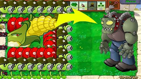 99 Gatling Pea Vs Cob Cannon Vs 99 Gargantuar Plants Vs Zombie Battlez Youtube