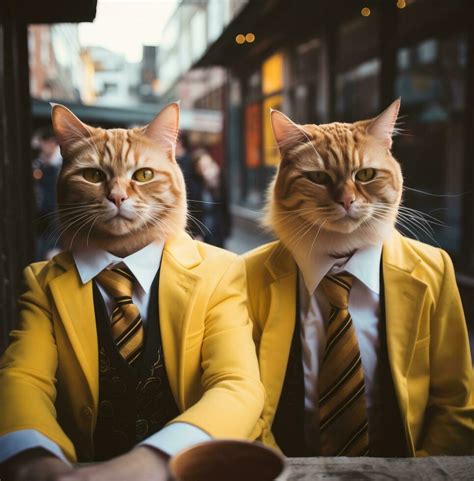 AI Generated Cats In Suits And Ties Cat 35347464 Stock Photo At Vecteezy