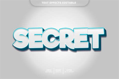 Premium Psd Secret 3d Text Style Effect