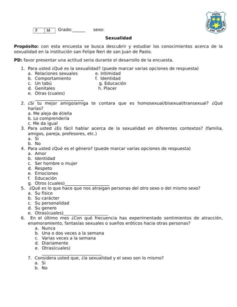 Sexualidad Mas Que Sexo Analisis Y Elaboracion De Encuestas