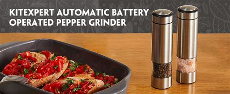 Amazon Electric Salt And Pepper Grinder Set Kitexpert Battery