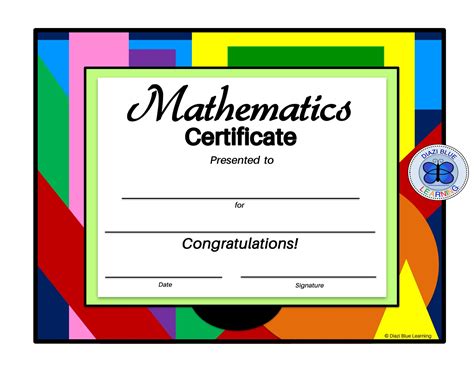 Math Certificate Template Sampletemplatemyid