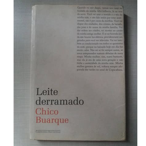 Livro De Romance Leite Derramado Chico Buarque Shopee Brasil