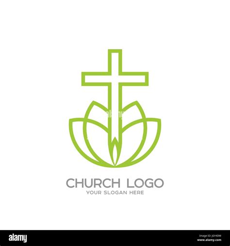 Church Logo Christian Symbols Cross Of The Savior Jesus Christ Stock Vector Image And Art Alamy