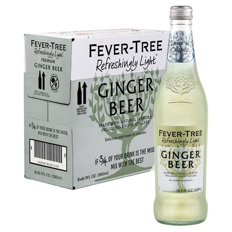 8 Bottles Fever Tree Light Ginger Beer 169 Fl Oz