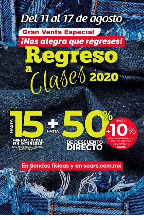 Venta De Regreso A Clases Sears Hasta De Descuento Msi En