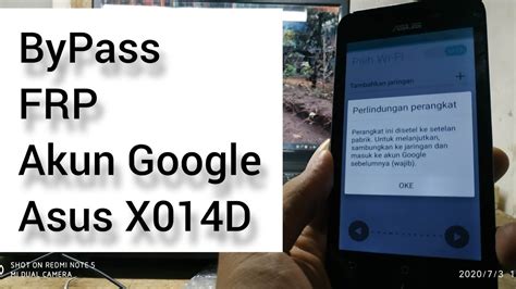 Bypass FRP Akun Google Asus Zenfon Go X014D YouTube