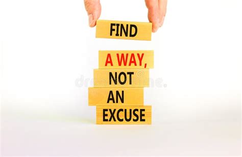 Find A Way Not Excuse Symbol Concept Words Find A Way Not An Excuse On