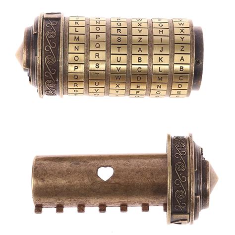 Generic Leonardo Da Vinci Code Toys Metal Cryptex Locks Wedding Gifts