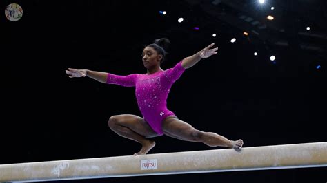 Simone Biles USA BB Podium Training 2023 World Championships