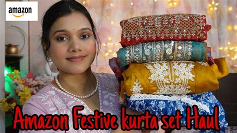 Amazon Festive Partywear Kurta Set Haul Amazon Kurta Set Haul Amazon