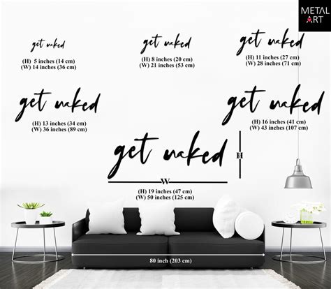 Get Naked Metal Wall Art Get Naked Letters Modern Bathroom
