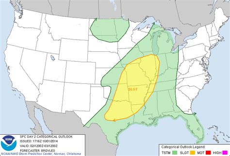 Storm Prediction Center Oct 1 2014 1730 UTC Day 2 Convective Outlook