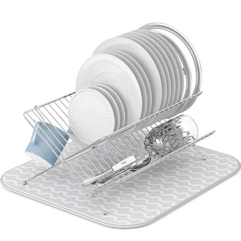 Simple Houseware Kitchen Dishwashing Collapsible Dish Drying Rack With