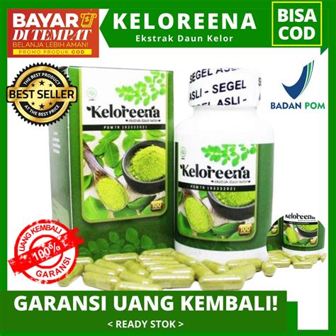 Jual 50 Kapsul KELOREENA Ekstrak Daun Kelor Kapsul Daun Kelor Asli