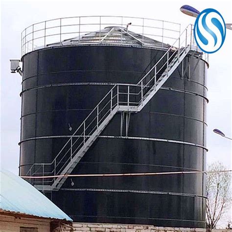 Glass Lined Steel Tank With Double Menbrane Roof Used In Bogas Engineering Projects China Gfs