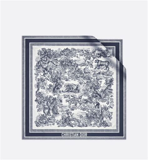 Toile De Jouy Sauvage Square Scarf Dior