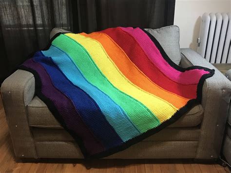 Rainbow Gay Pride Afghan Crochet Pattern Oplcircles