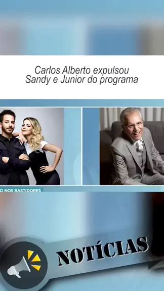 Carlos Alberto pede perdão por expulsar Sandy e Junior de seu programa