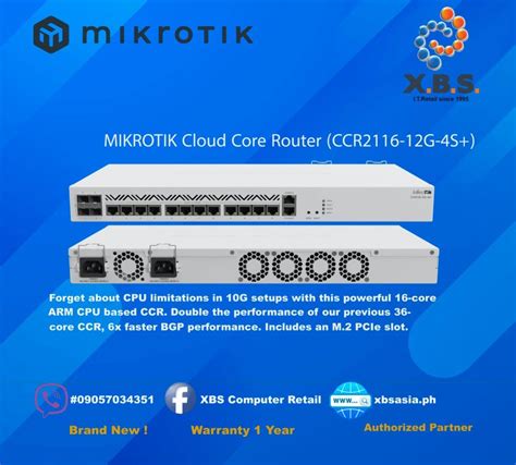 MikroTik CCR2116 12G 4S Cloud Core Router 16GB 13xGb 4xSFP Computers