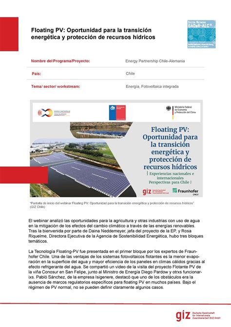 File Floating PV Oportunidad para la transición energética y