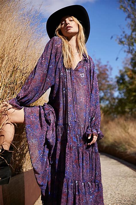 Feeling Groovy Maxi Dress Free People Hippie Style Estilo Hippie