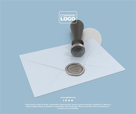 Premium PSD | Stamp Seal logo mockup with transparent background