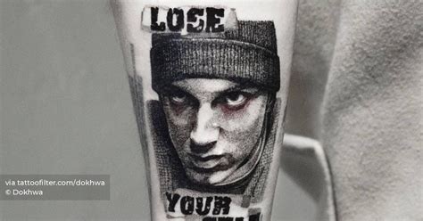 Eminem Portrait Tattoo Located On The Wrist