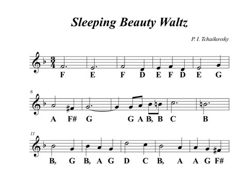 Sleeping Beauty Waltz Arr Avgusta Udartseva By P I Tchaikovsky