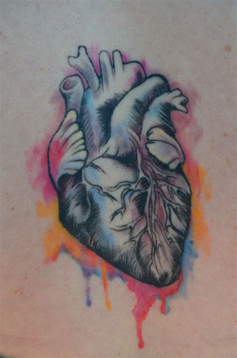 Watercolor Heart Tattoo | Watercolor heart tattoos, Seattle tattoo, Ink tattoo