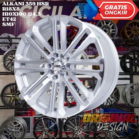 Jual Velg Mobil Ring 18 HSR ALKANI R18 LEBAR 8 LUBANG BAUT 5 ET42