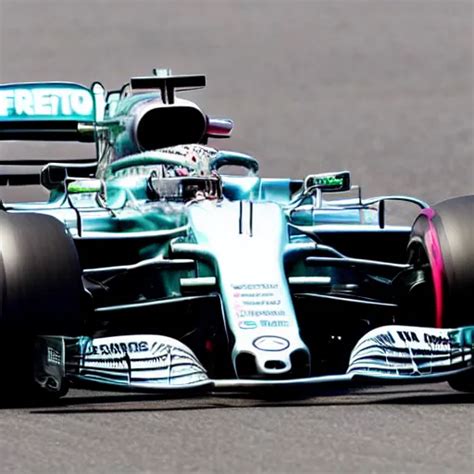 Closeup Portrait Of Lewis Hamilton At The Formula Stable Diffusion