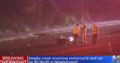 Deadly Crash Involving Motorcycle Car On I 95 In Newburyport Cbs Boston