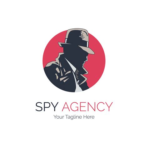 Spy Agency Detective Logo Design Template For Brand Or Company And