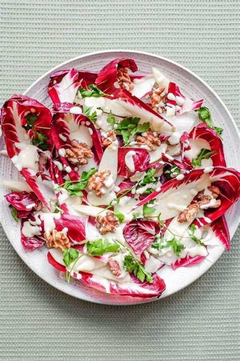 Radicchio Salad With Pear Walnut And Gorgonzola Dressing Cook Eat World