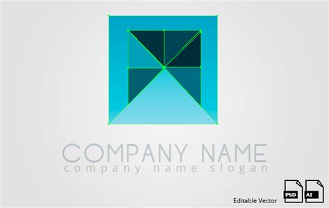 Blue Squares Logo Template